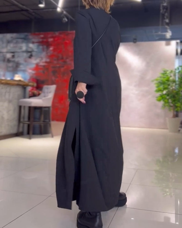 MABEL | RELAXED LONG DRESS WITH SIDE SLITS