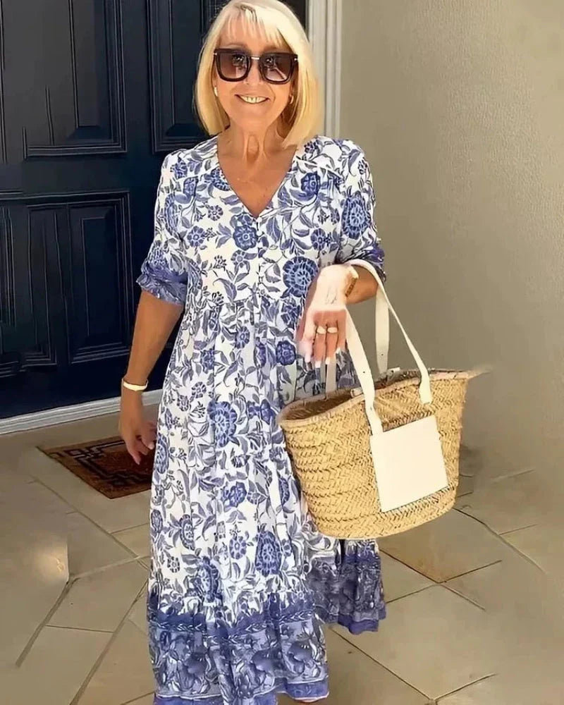 IMELDA | ELEGANT AIRY FLORAL DRESS