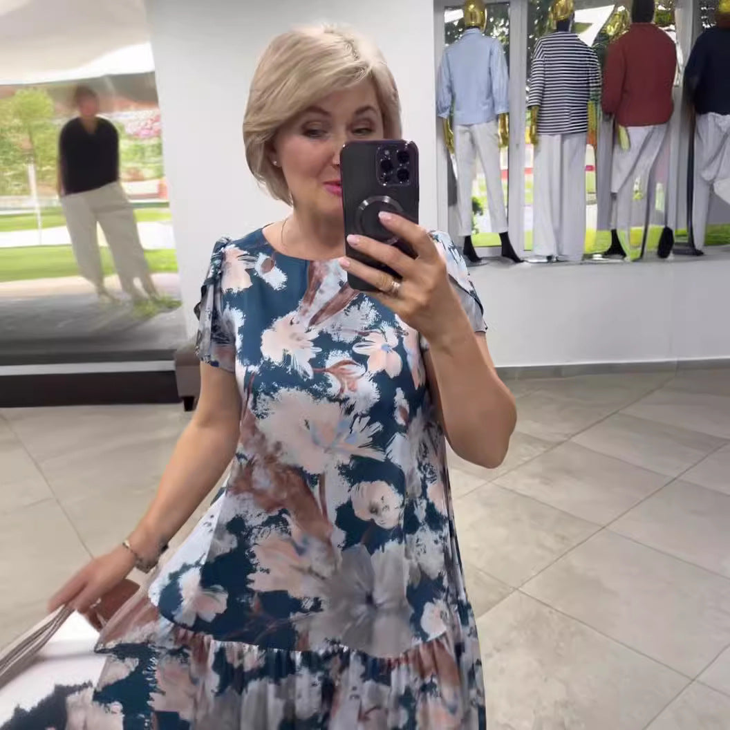 EVANGELINE | FLORAL TIERED MAXI DRESS
