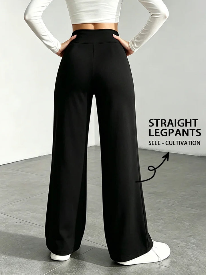 Lena™ | High-Waisted Cross-Waist Wide-Leg Pants