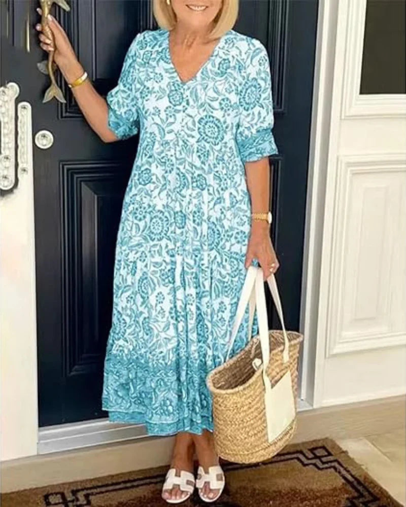 IMELDA | ELEGANT AIRY FLORAL DRESS