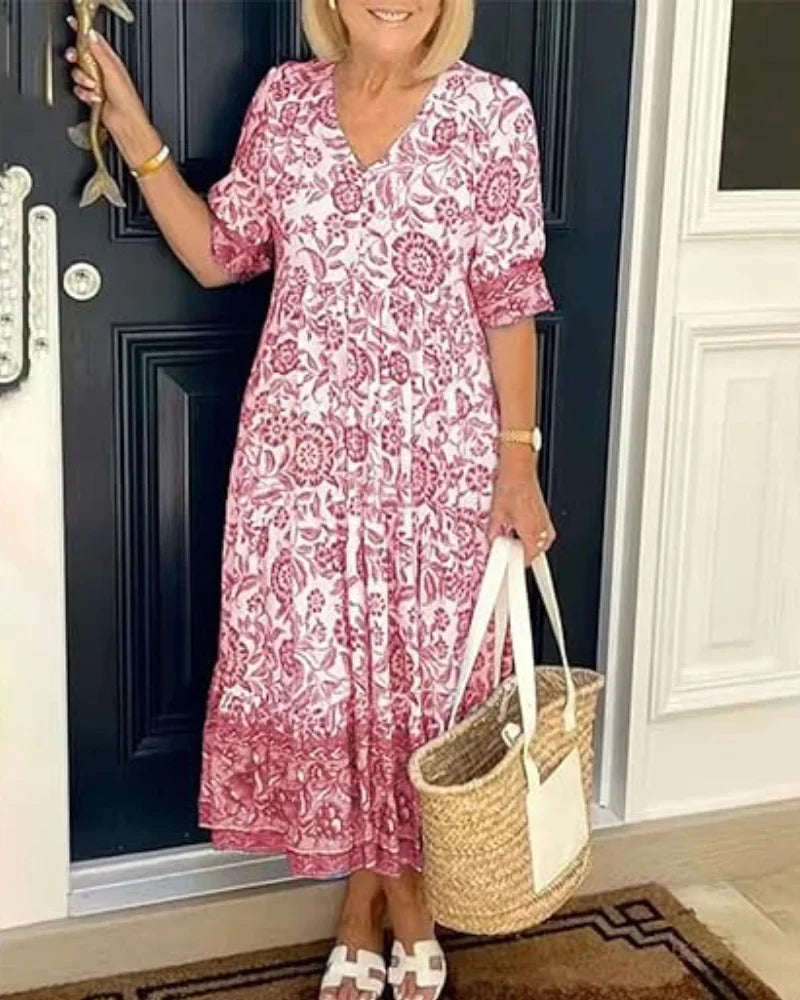 IMELDA | ELEGANT AIRY FLORAL DRESS