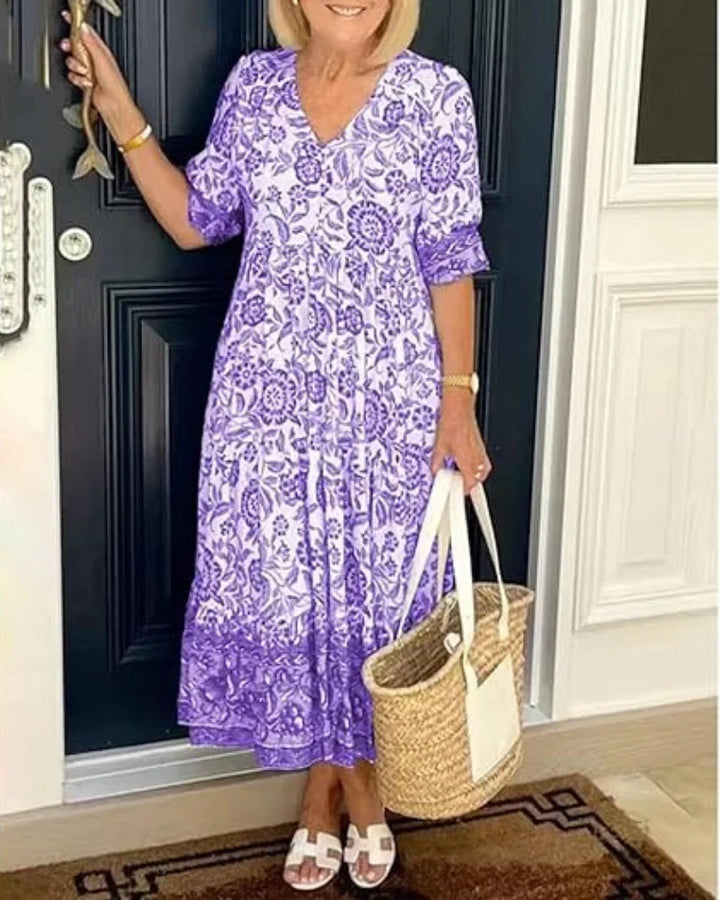 IMELDA | ELEGANT AIRY FLORAL DRESS