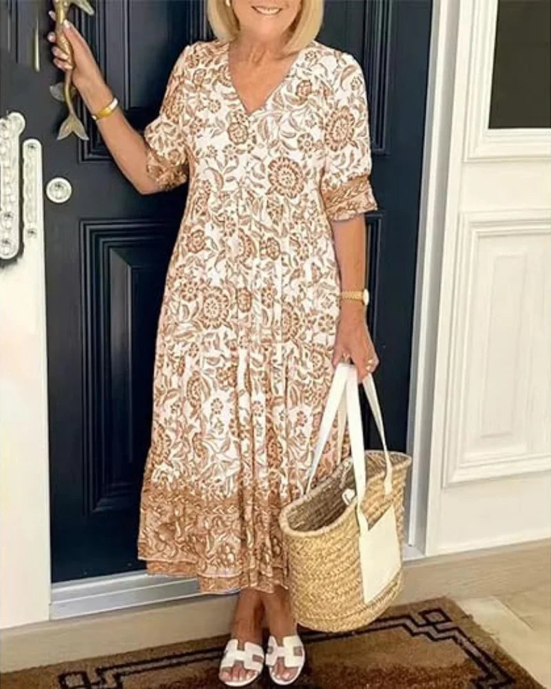 IMELDA | ELEGANT AIRY FLORAL DRESS