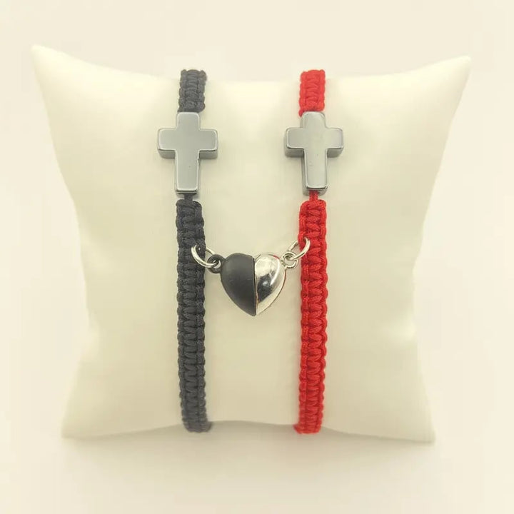 CROSS & HEART CHARM BRACELET